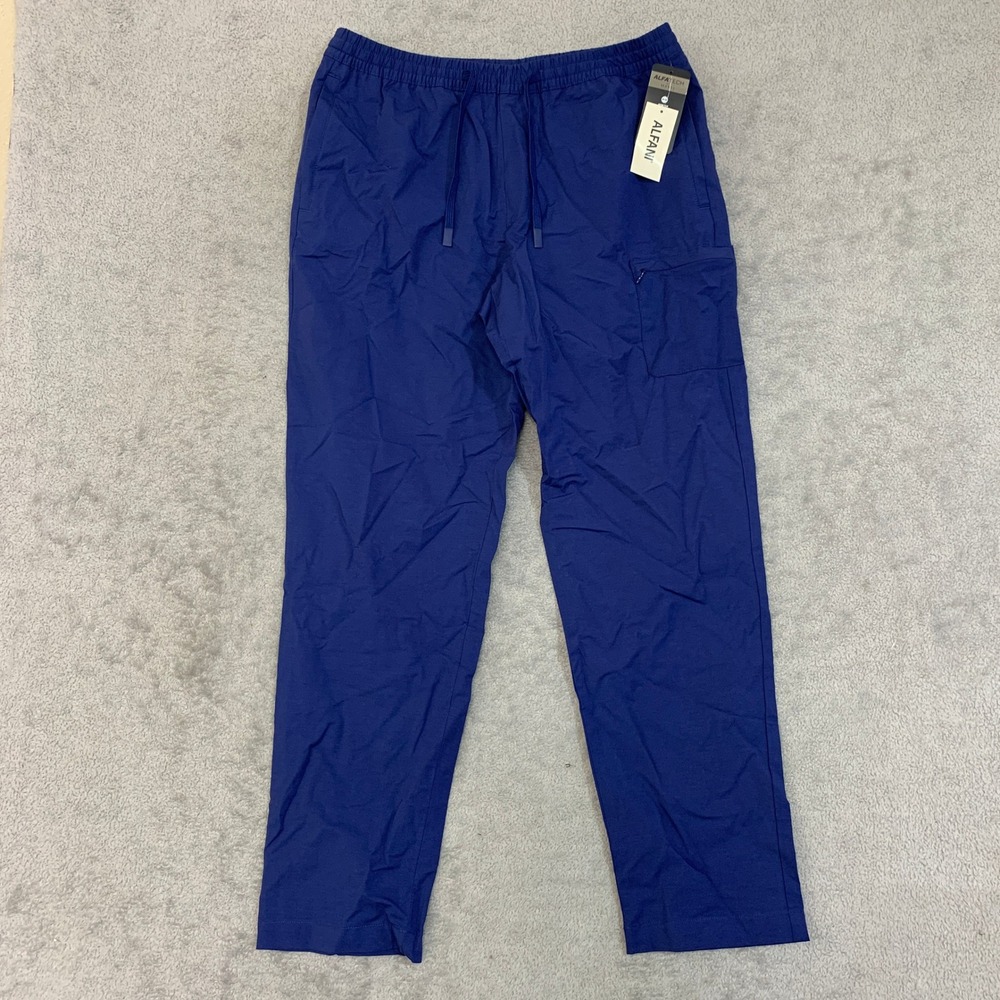 NWT Alfani Alfatech Chino Pants Men's M Blue Cotton Nylon Spandex